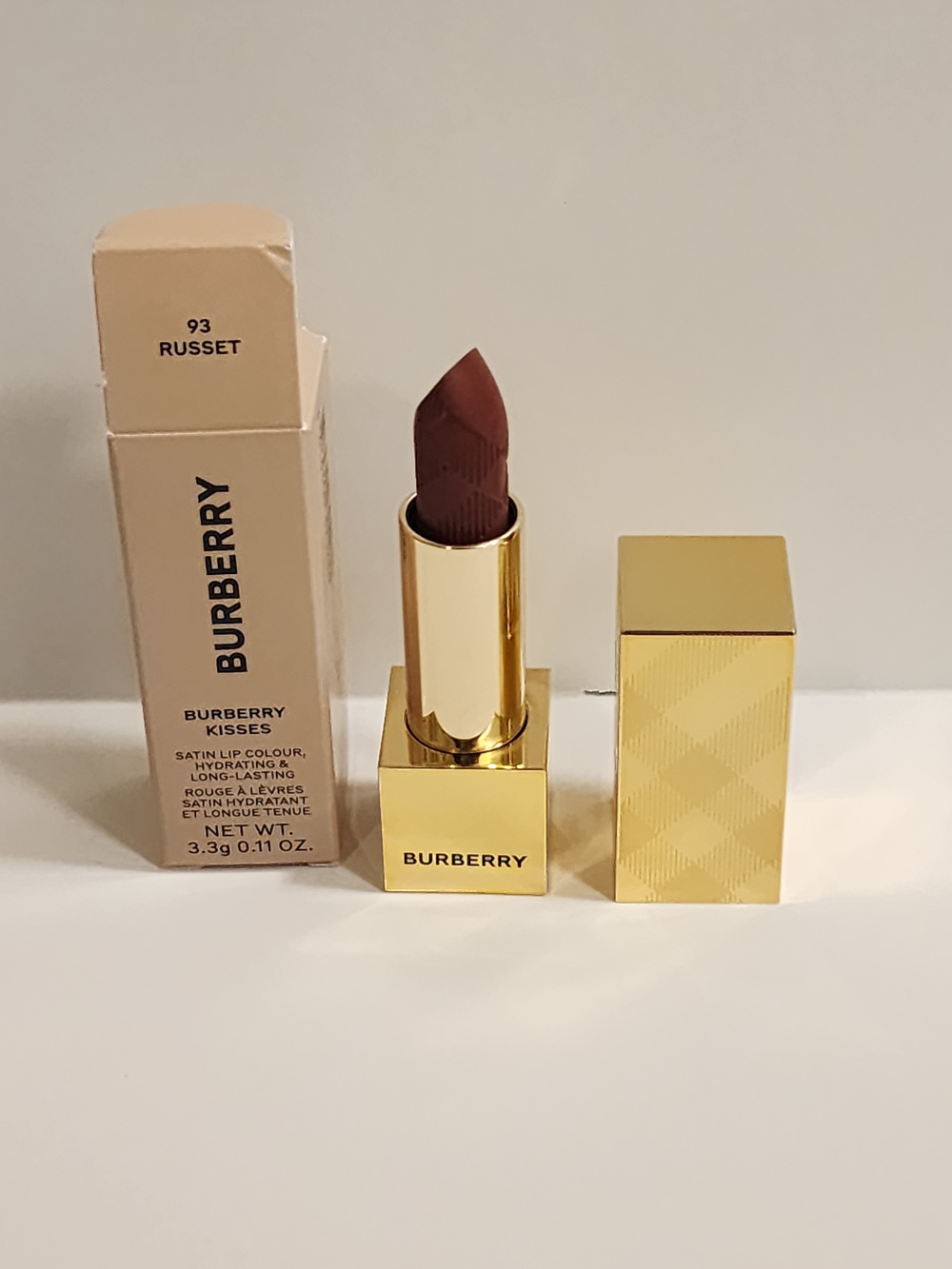 Burberry Kisses Satin Lipstick in Russet (93) - Hydrating Long-Lasting Finish